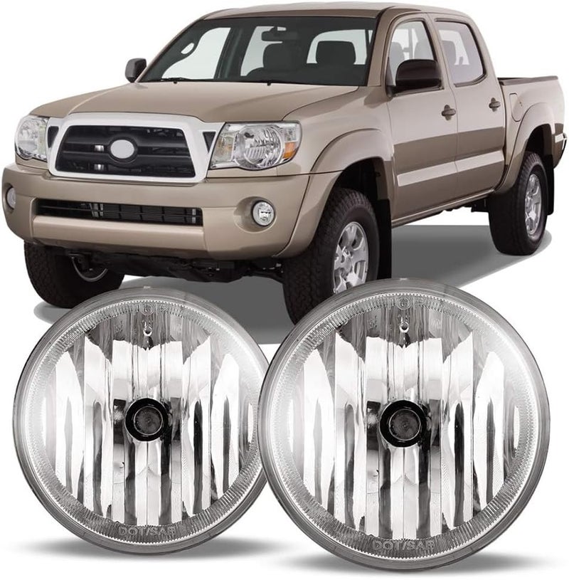 WINJET Fog Light Assembly for 2005-2011 Toyota Tacoma - Clear with Wiring Kit - Image 1