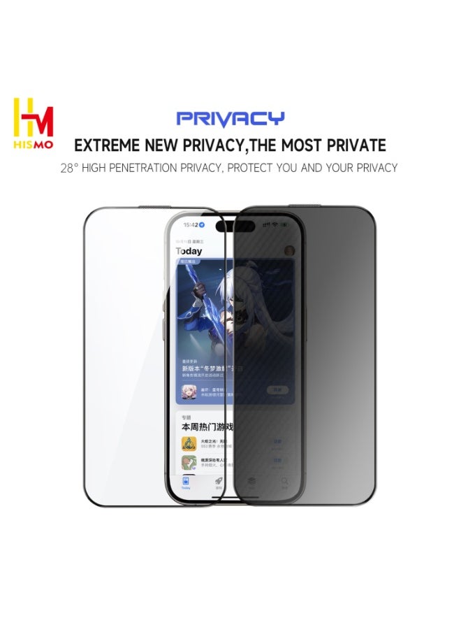Easy Fit Privacy Screen Protector【iPhone 12 Pro】Auto-Fit 9H Glass, Scratch Resistant, Bubble-Free, Break-Resistant, Crystal Clear HD Protection, Built for Durability