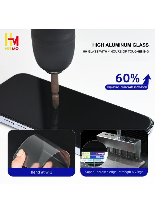 Easy Fit Privacy Screen Protector【iPhone 12 Pro】Auto-Fit 9H Glass, Scratch Resistant, Bubble-Free, Break-Resistant, Crystal Clear HD Protection, Built for Durability