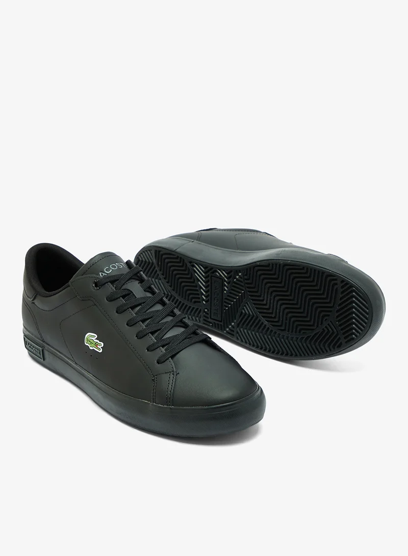 Lacoste BLK/BLK Powercourt Low Top Vulcanized Sneakers for Men | Best Price UAE