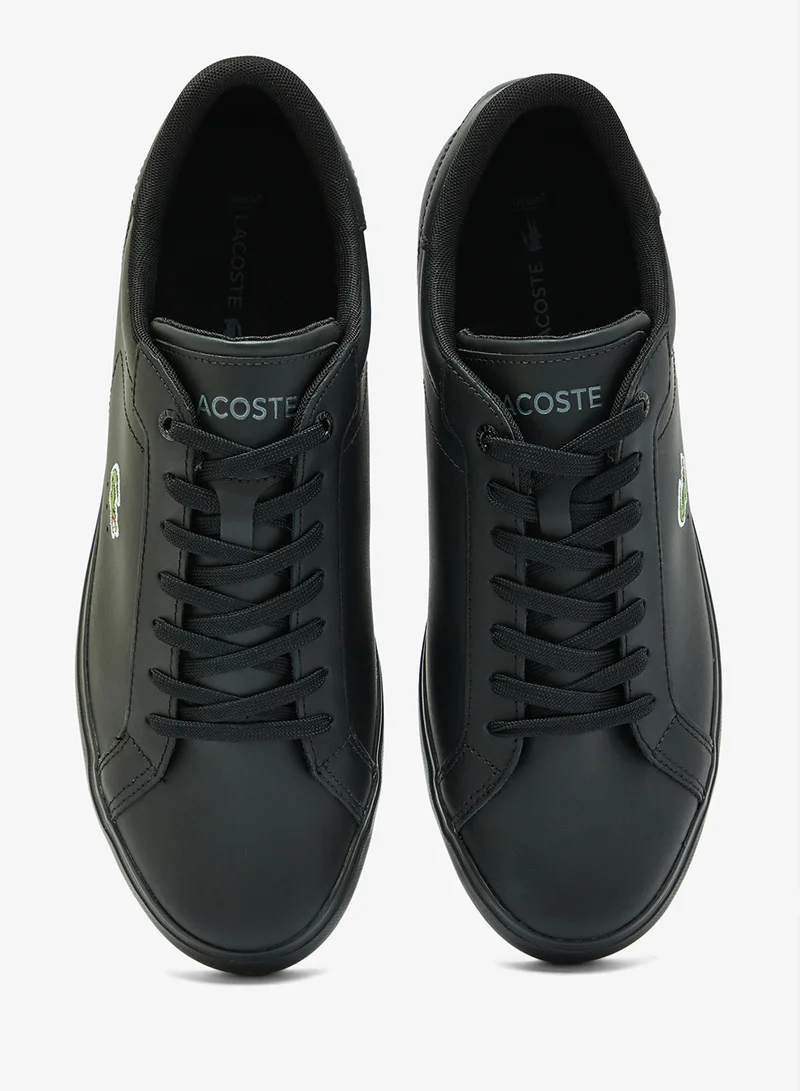 Lacoste BLK/BLK Powercourt Low Top Vulcanized Sneakers for Men | Best Price UAE