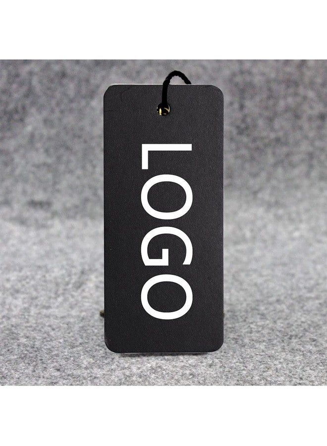 بينج شاو ماي 100 قطعة من بطاقات الهدايا مع سلسلة سوداء لعيد الميلاد، علامات فارغة مع دبابيس أمان، علامات أسماء لحقائب الهدايا، ملصقات الملابس، الفنون والحرف اليدوية (أسود) - Image 5