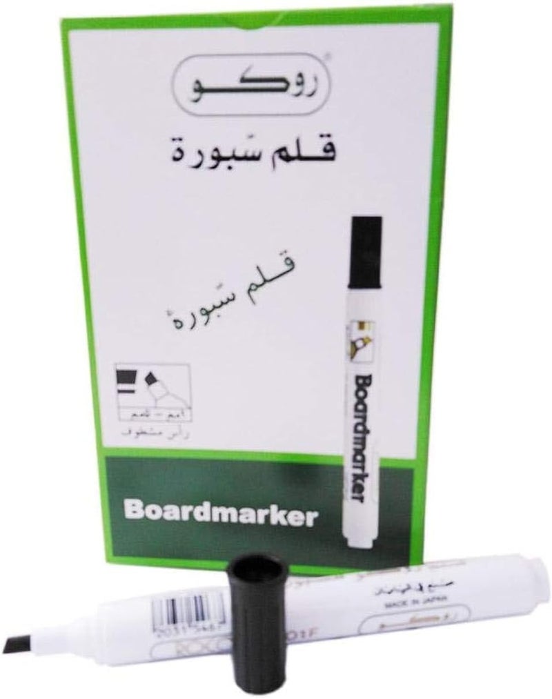 ROCO علامة سبورة روكو 350 سوداء طرف مائل - مجموعة من 12