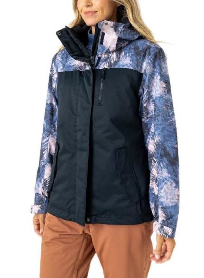 Roxy Women's Standard Jetty Block Insulated Ski Jacket, Wild Wind Dark Night - Image 1