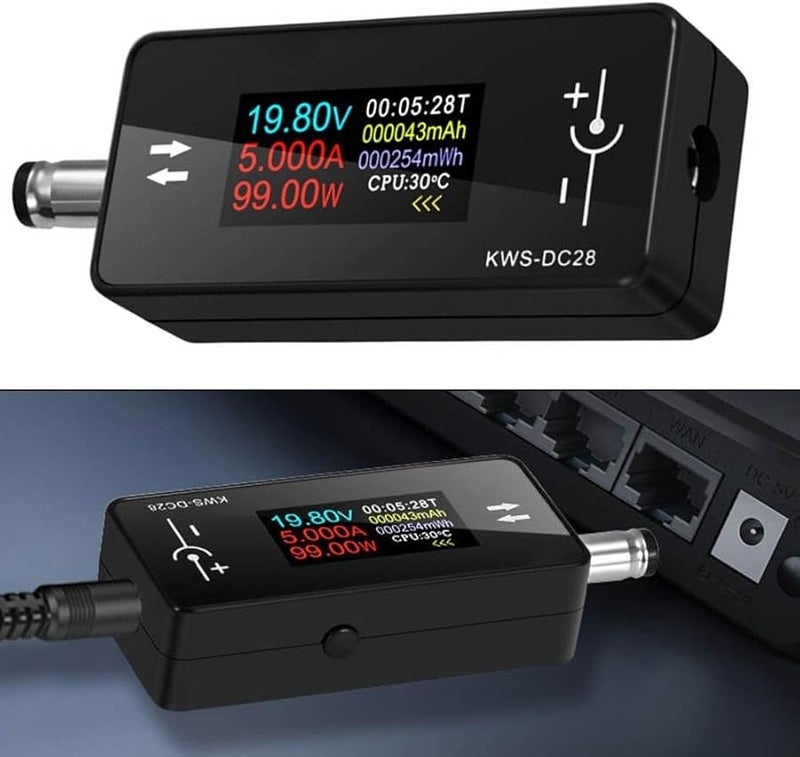 KWS DC28 جهاز اختبار الشحن بشاشة TFT 0.96 بوصة للكشف ثنائي الاتجاه مع تسجيل القيمة القصوى - Image 4