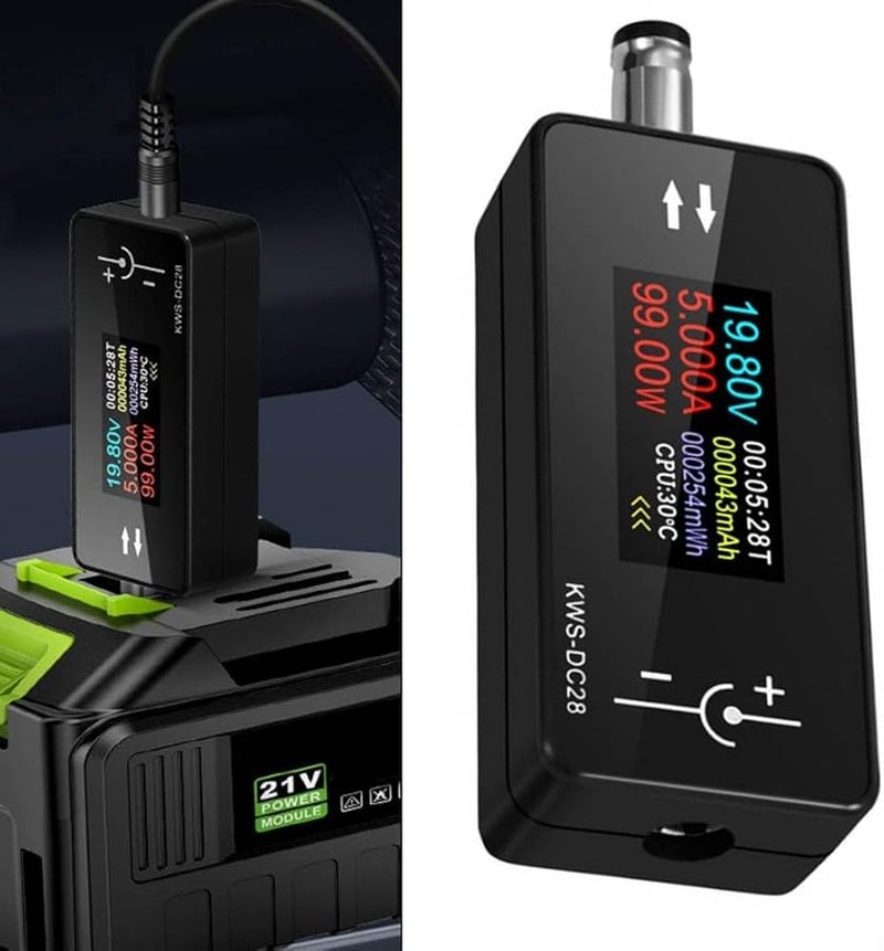 KWS DC28 جهاز اختبار الشحن بشاشة TFT 0.96 بوصة للكشف ثنائي الاتجاه مع تسجيل القيمة القصوى - Image 5