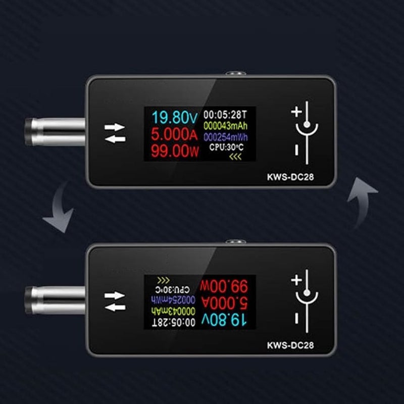 KWS DC28 جهاز اختبار الشحن بشاشة TFT 0.96 بوصة للكشف ثنائي الاتجاه مع تسجيل القيمة القصوى - Image 3