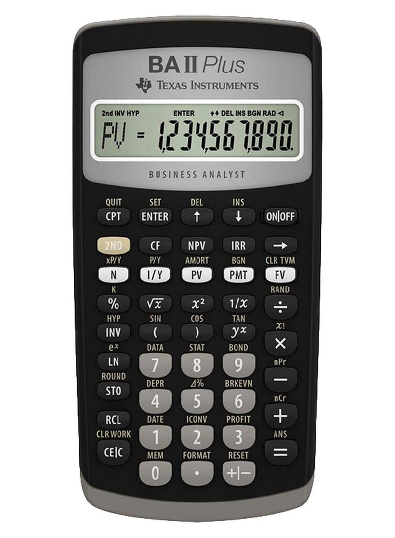 Texas Instruments BA II Plus Financial Calculator, Black