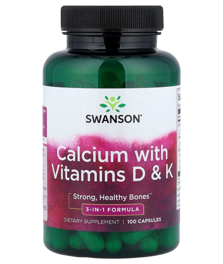 Calcium with Vitamins D & K 100 Capsules