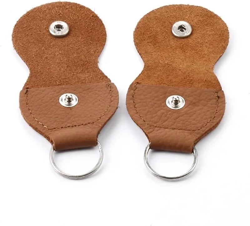 35Pcs Real Cow Leather Cowhide Key Chain Style Guitar Bass Picks Holder Plectrums Case Bag Collection - Image 4