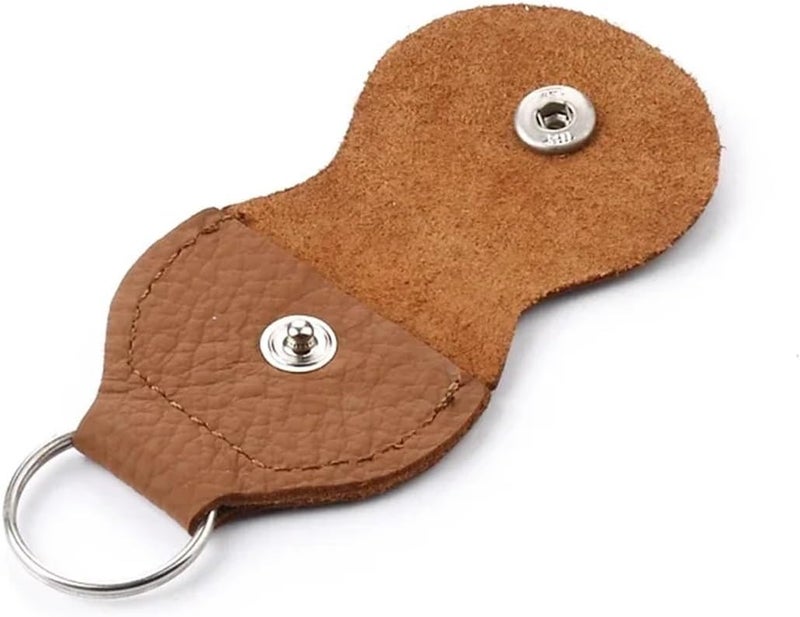 35Pcs Real Cow Leather Cowhide Key Chain Style Guitar Bass Picks Holder Plectrums Case Bag Collection - Image 2