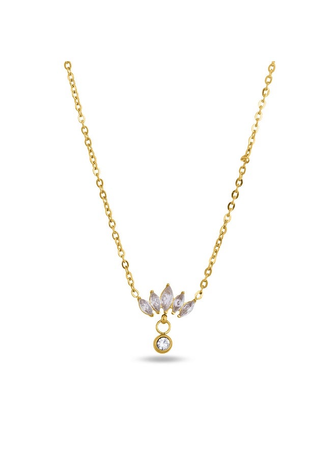 PALMONAS Floral Fantasy Gold Necklace for Women - Waterproof & Anti-Tarnish - Image 3