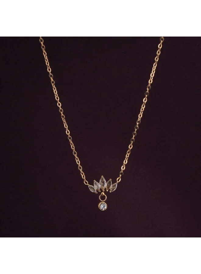 Palmonas PALMONAS 18k Gold Plated Floral Fantasy Necklace for Women