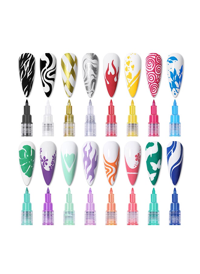 brunson Acrylic Paint Markers Pens  for Nails Painting Wood Fabric Card Paper Ceramic & Glass Paint Marker  APM(Silver)  - Image 3