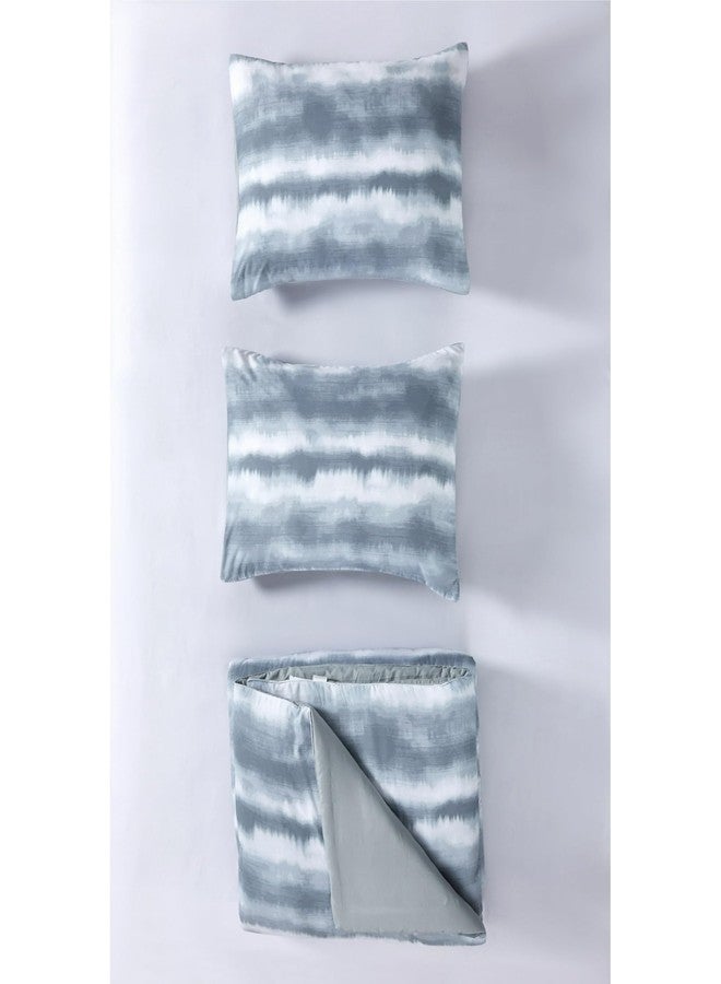 Urban Lifestyle Tie Dye Grey Full Comforter Set,3-Piece Bedding with Shams,Soft Microfiber, Lightweight & Reversible, Modern Gray Boho Style for Teens, Dorm or Guest Room - Image 4