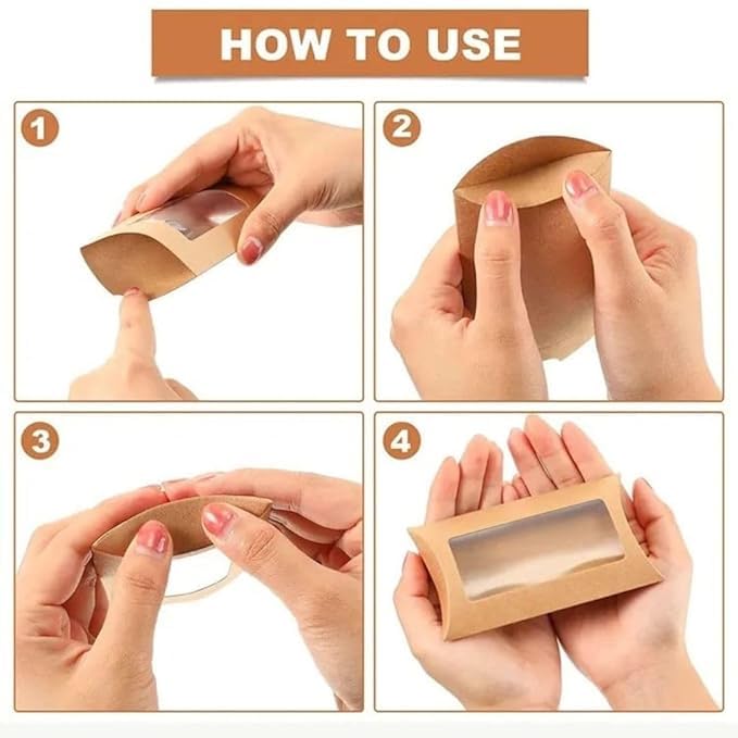 MILAPARK CRAFTS صناديق هدايا ورقية قابلة للطي بنية من ميلابارك للحلويات والفواكه المجففة - تغليف زخرفي فاخر في عيد الميلاد، صندوق هدايا، هدية، تعبئة وظائف بوجا، رأس السنة، هدايا - Image 4