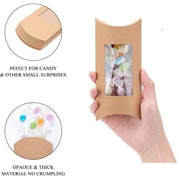 MILAPARK CRAFTS صناديق هدايا ورقية قابلة للطي بنية من ميلابارك للحلويات والفواكه المجففة - تغليف زخرفي فاخر في عيد الميلاد، صندوق هدايا، هدية، تعبئة وظائف بوجا، رأس السنة، هدايا - Image 2