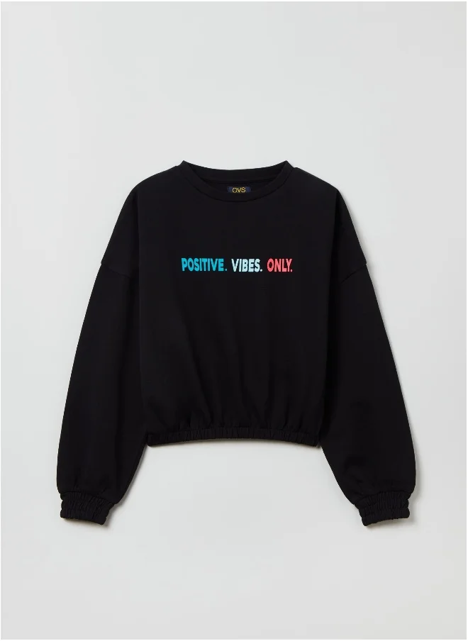 Ovs Ovs Sweatshirt In Cotton With Printed Lettering