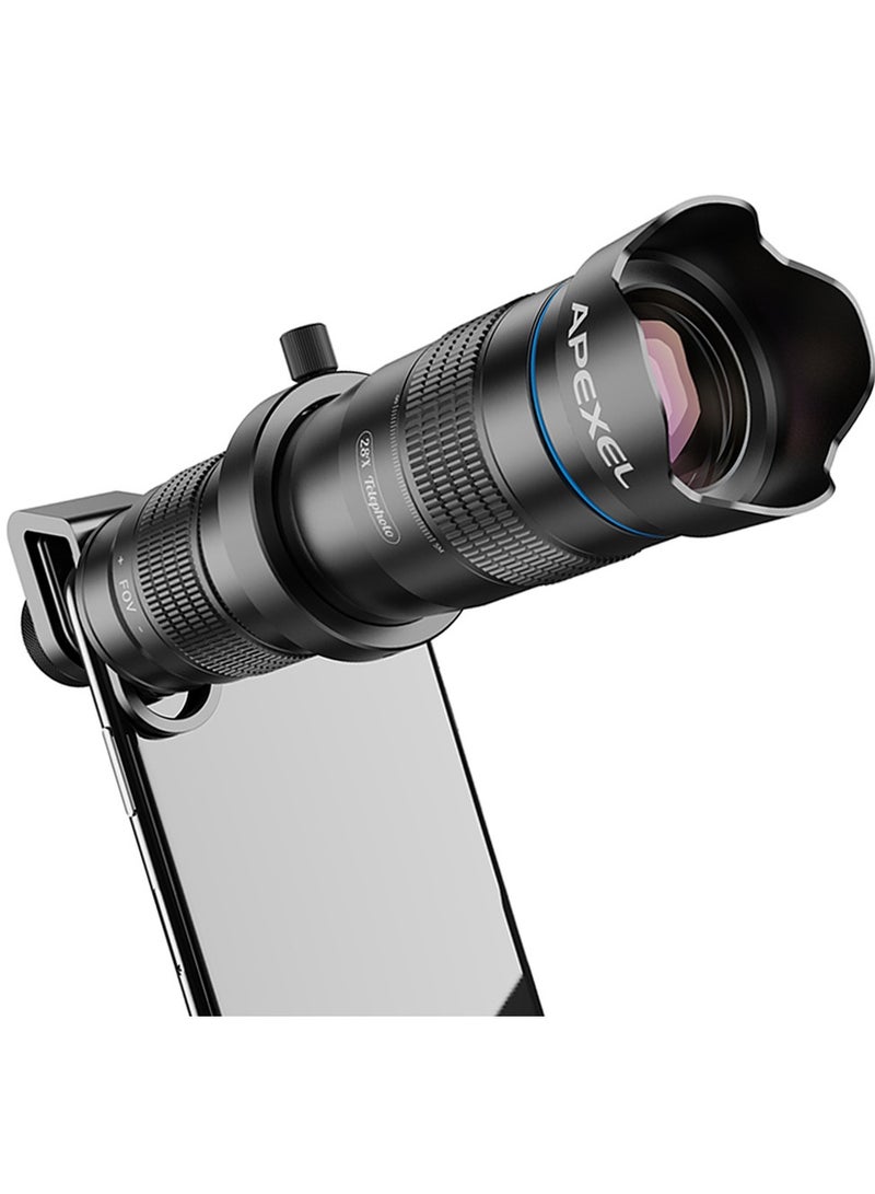 آبيكسل عدسة تلسكوب بزاوية 36X معدنية من APEXEL APL-JS36XJJ04 HD مع حامل سيلفي صغير للهواتف الذكية. عدسة تليفوتوغرافي واحدة للكاميرات الهاتفية. - Image 4