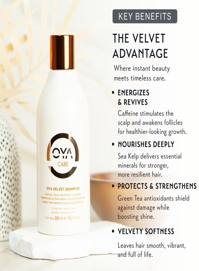 OYA Velvet Shampoo - Moisturizing Caffeinated Shampoo with Minerals and Antioxidants - Hydrating Daily Salon Formula to Nourish, Strengthen, and Revitalize Hair - 300 ml / 10.1 fl oz - Image 5
