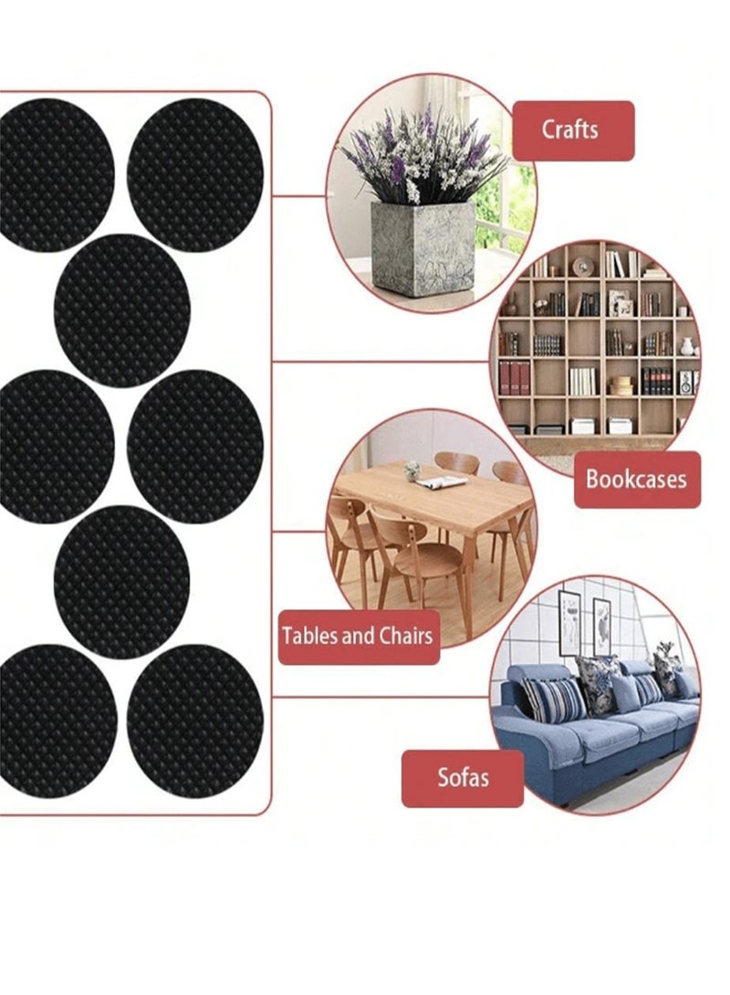 24 وسادة أرجل غير جافة، وسادة أرجل لمقاومة الانزلاق، أرضيات أرجل الكراسي لمقاومة الانزلاق، أرضيات أرجل الكراسي ومقاومة الانزلاق، أرضيات الكراسي، أرجل الكراسي مقاومة للصدم، أرجل المائدة (14 وسادة مطاطية (دائرية) 12 حاشية مطاطية (مربعة)) - Image 5