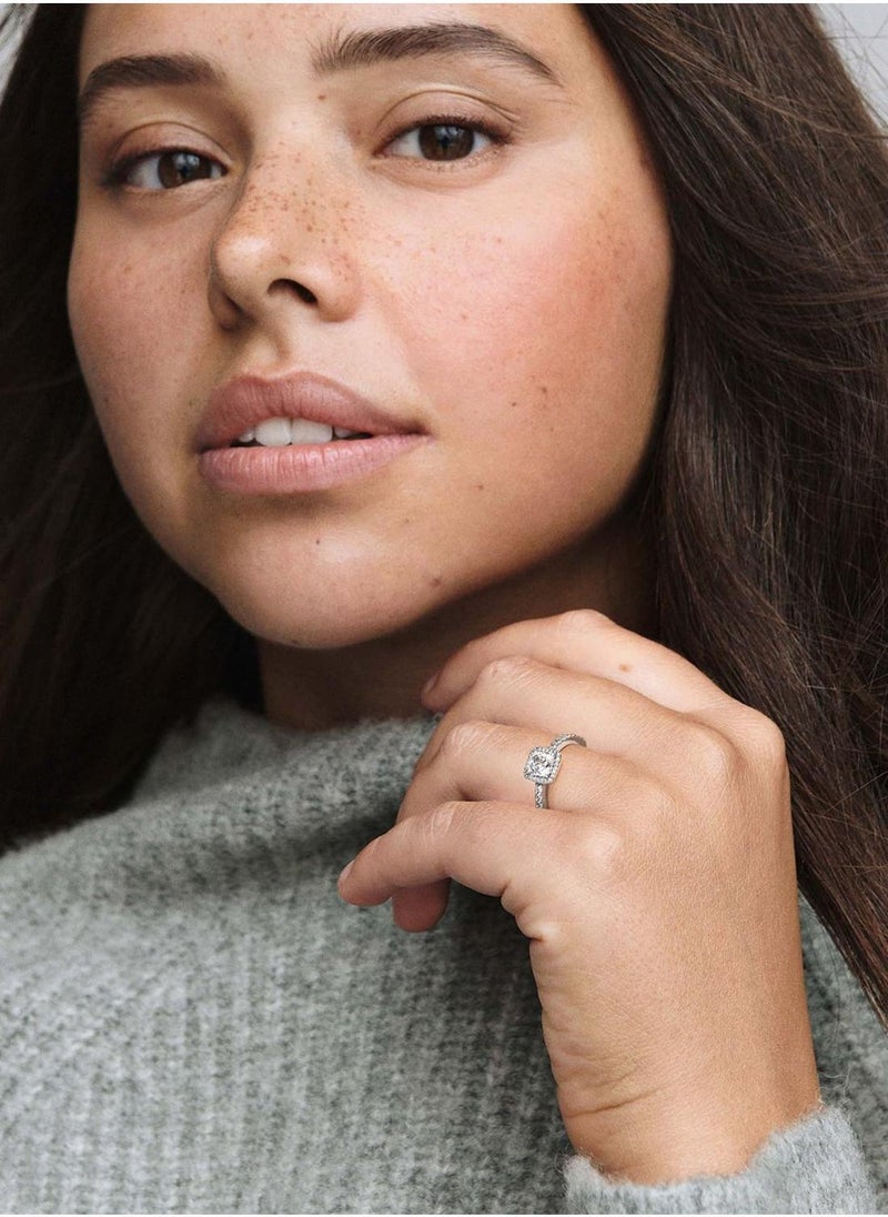 PANDORA Square Sparkle Halo Ring  - Image 4