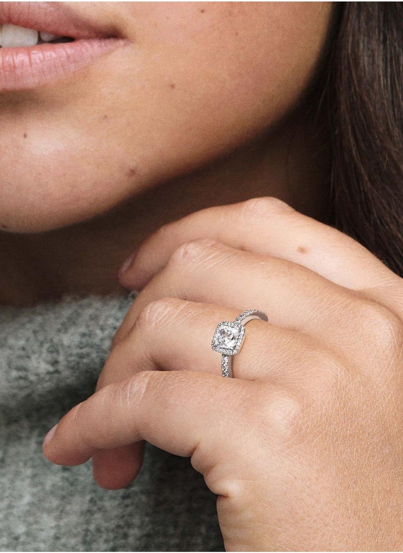 PANDORA Square Sparkle Halo Ring  - Image 5