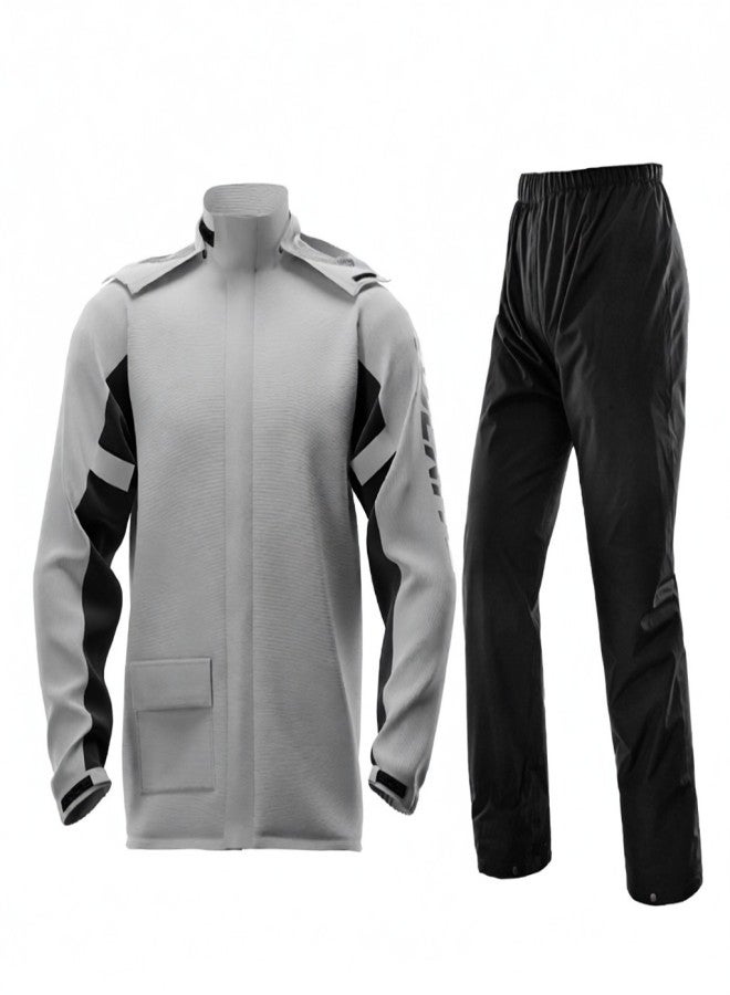 Sulaite Waterproof Rain Coat Pants Set with Invisible Shoes Cover Rainproof Suit for Mortorcycling Cycling Fishing Camping - Image 1