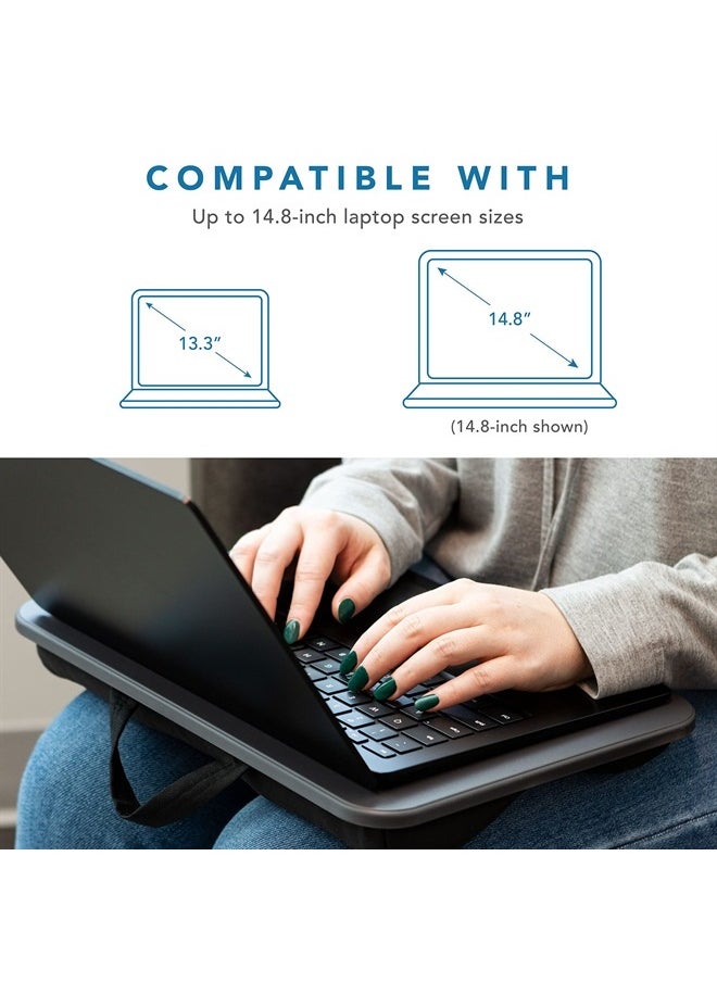 Compact Lap Desk - Charcoal - Fits up to 13.3 Inch Laptops - Style No. 43105