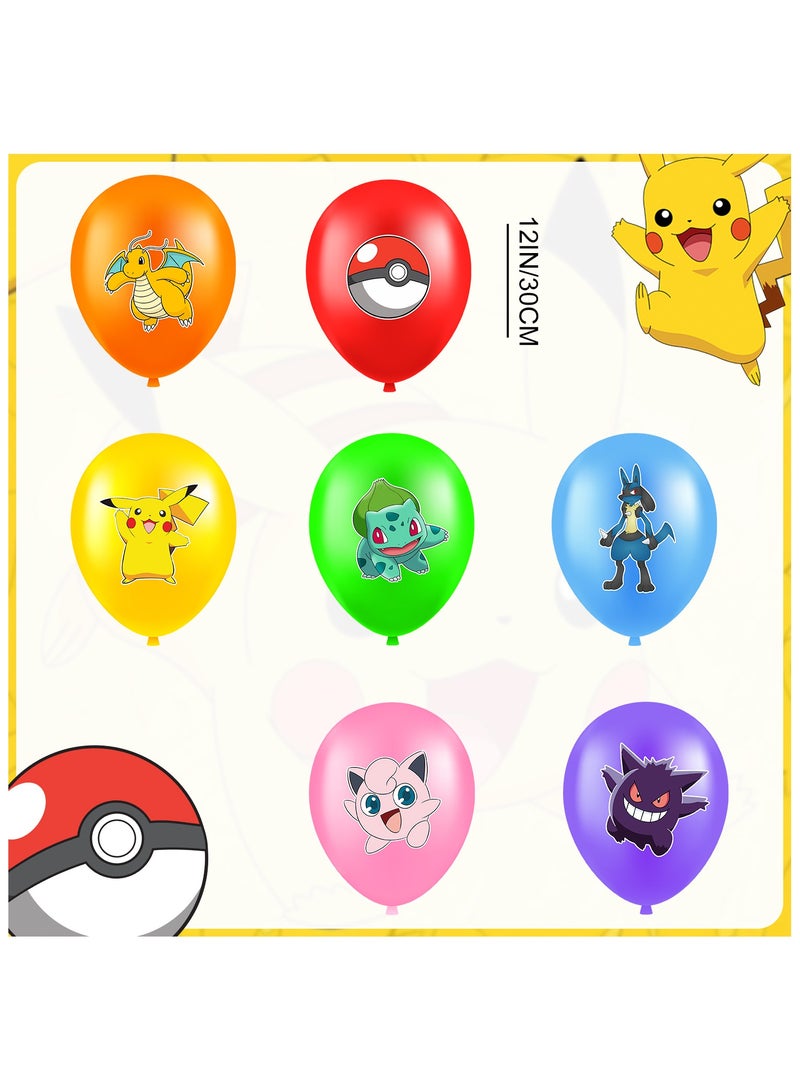 FRUITFUL PARTY Pokemon Balloon Set, 28Pcs Pokemon Birthday Balloons for Pokemon Birthday party Supplies, Including 7 Styles and Patterns, Perfect for Pokemon Party Decorations, Pokemon Birthday Decorations - Image 3