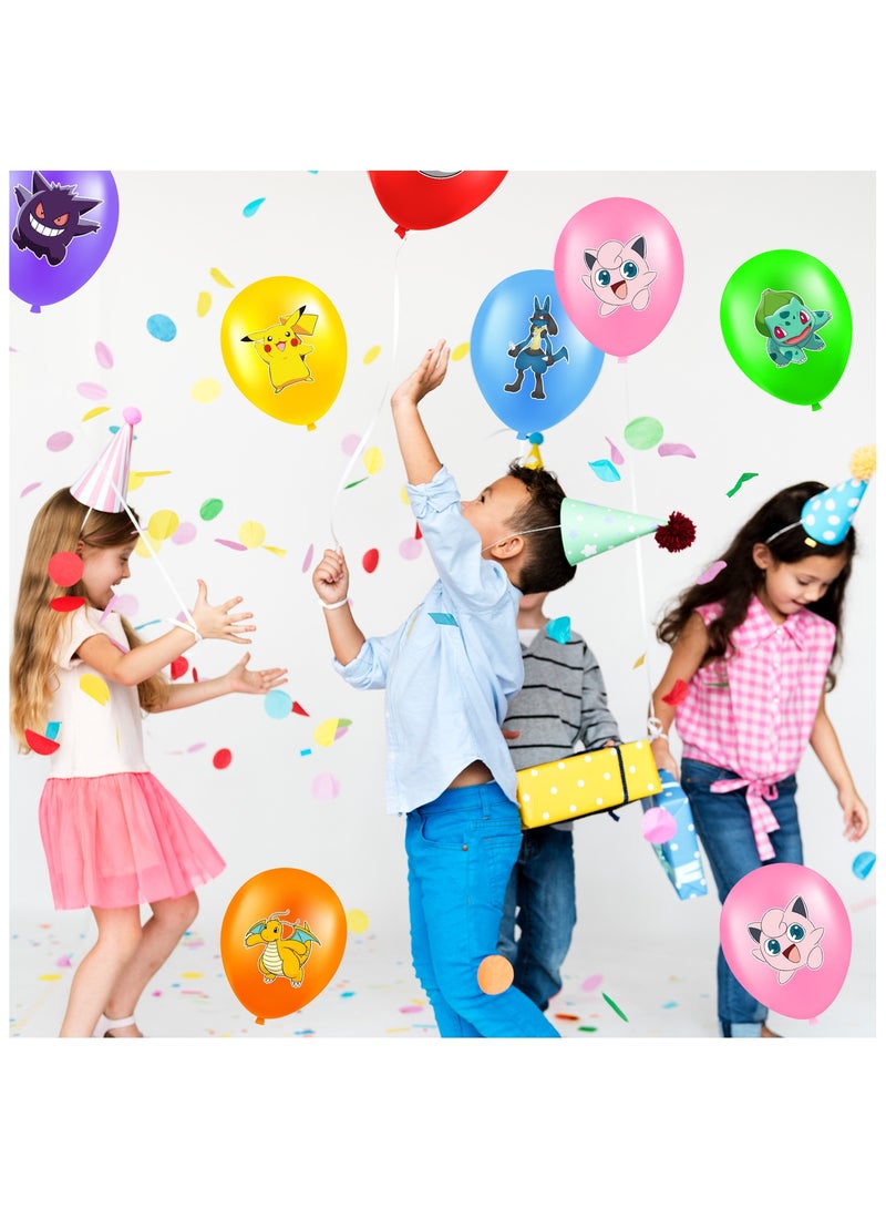 FRUITFUL PARTY Pokemon Balloon Set, 28Pcs Pokemon Birthday Balloons for Pokemon Birthday party Supplies, Including 7 Styles and Patterns, Perfect for Pokemon Party Decorations, Pokemon Birthday Decorations - Image 5