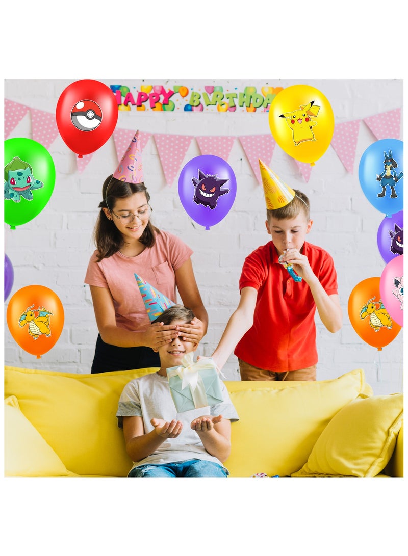 FRUITFUL PARTY Pokemon Balloon Set, 28Pcs Pokemon Birthday Balloons for Pokemon Birthday party Supplies, Including 7 Styles and Patterns, Perfect for Pokemon Party Decorations, Pokemon Birthday Decorations - Image 4