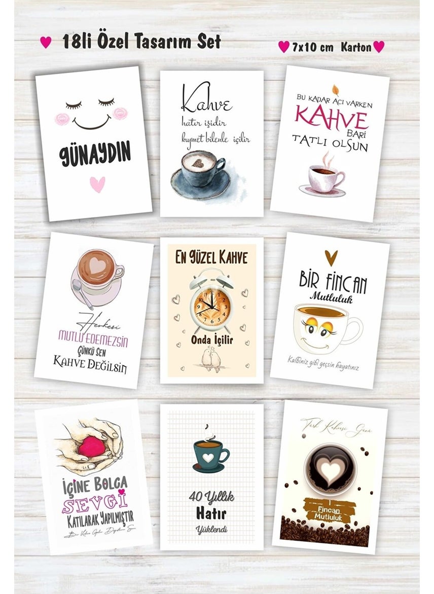 HSN Coffee Presentation Cards Motto Card 7 x 10 cm 18's  - Image 1