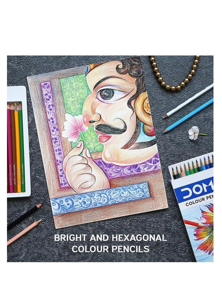 DOMS أقلام تلوين متعددة الألوان مكونة من 12 قطعة - Image 4