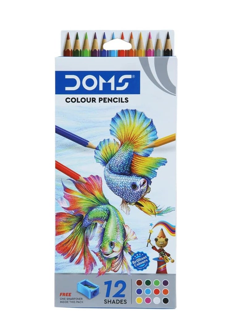 DOMS أقلام تلوين متعددة الألوان مكونة من 12 قطعة - Image 5