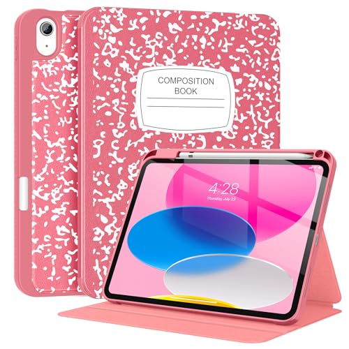 Supveco Case for iPad (A16) 11th Generation 11 inch (2025),iPad 10th Generation 10.9 inch (2022) with Pencil Holder-[Auto Wake/Sleep],Premium Folio Stand Case with Soft TPU Back Cover-Watermelon - Image 1