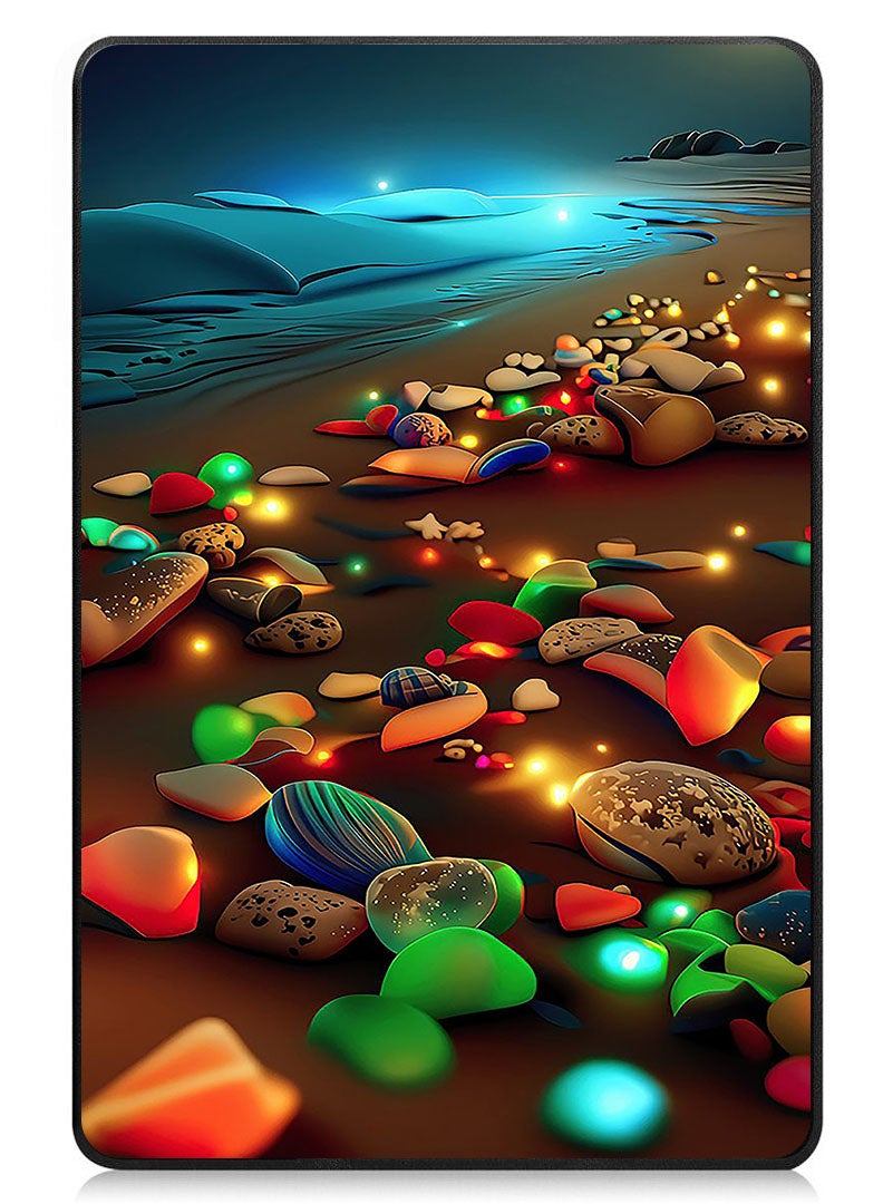 Theodor Protective Flip Case For Samsung Galaxy Tab A9 With Trifold Stand Auto Wake Sleep Shockproof Cover Glowing Stones 1 - Image 1