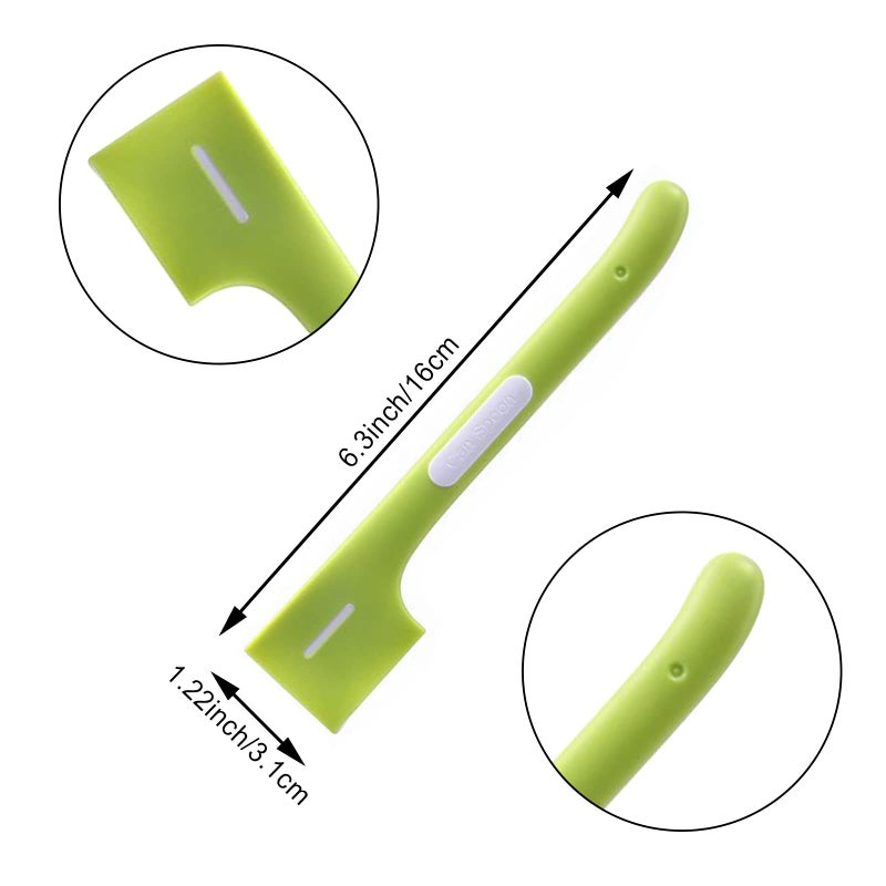 DonLeeving 4 Pack Pet Supplies - Can Food Mixing Spoons, Canned Scoop for Cat & Dog Feeding, Wet Food Storage (Green + Gray) - Image 2