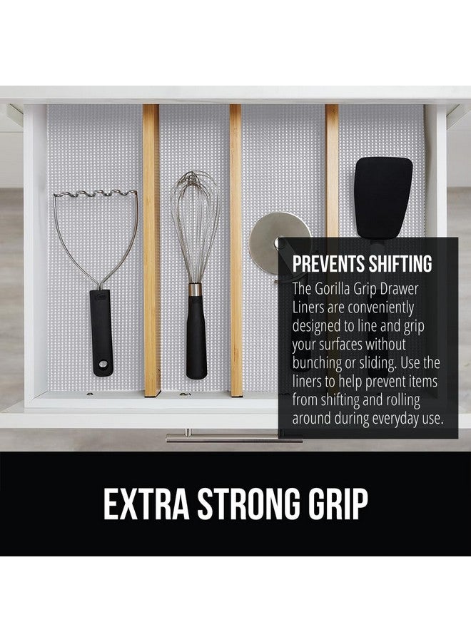 GORILLA GRIP powerGRIP Drawer Shelf and Cabinet Liner, Thick Strong Hold, Non-Adhesive Liners Protect Kitchen Cabinets and Cupboard, Bathroom Drawers, Easy Install, Breathable Mat, 12" x30' Light Gray - Image 3