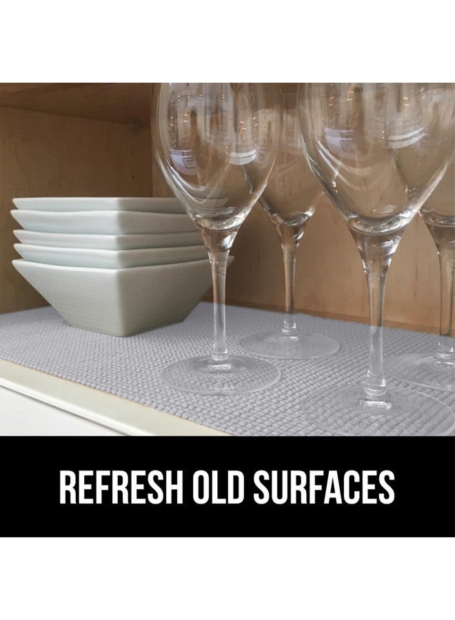 GORILLA GRIP powerGRIP Drawer Shelf and Cabinet Liner, Thick Strong Hold, Non-Adhesive Liners Protect Kitchen Cabinets and Cupboard, Bathroom Drawers, Easy Install, Breathable Mat, 12" x30' Light Gray - Image 4