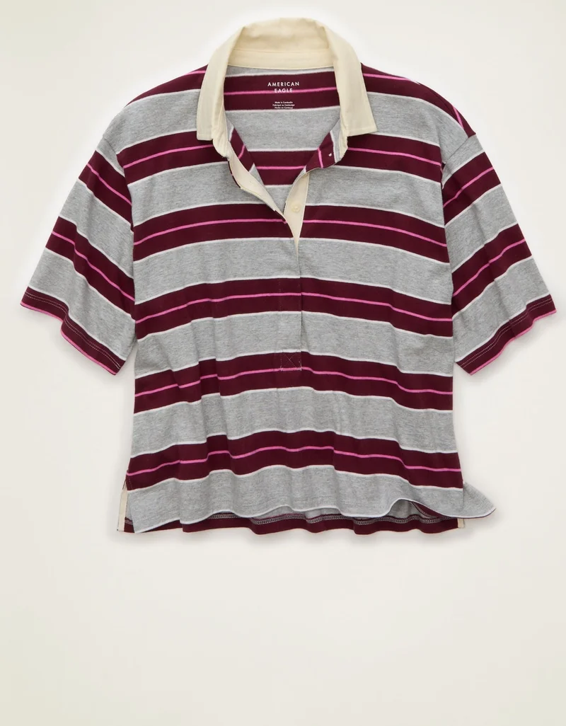 American Eagle AE Striped Polo T-Shirt