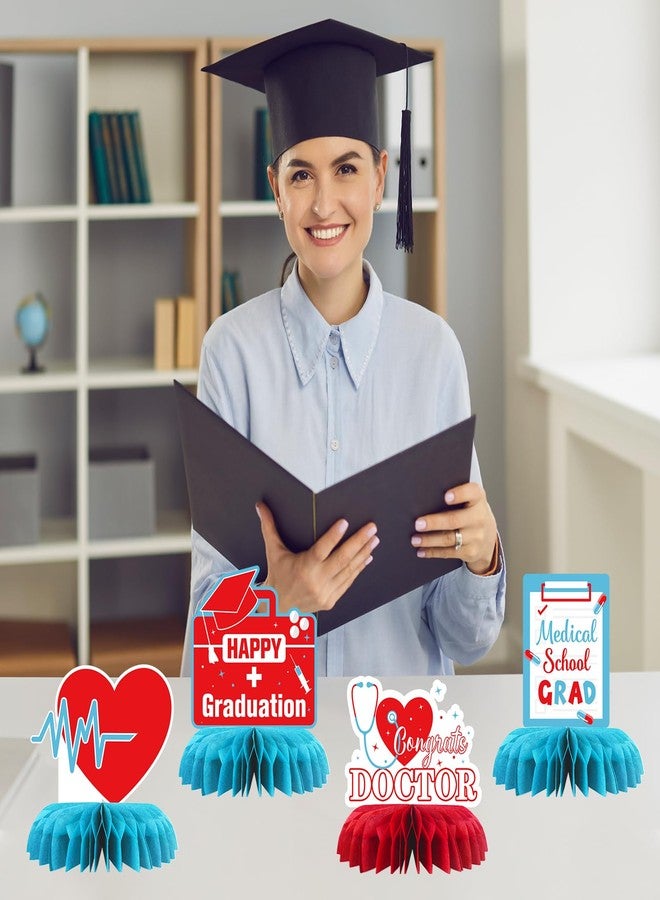 INNORU Doctor Graduation Table Honeycomb Centerpieces, Congrats Doctor Grad Party Table Toppers Med School Graduation Decoration Supplies Medical Theme Table Centerpieces 9 PCS - Image 5
