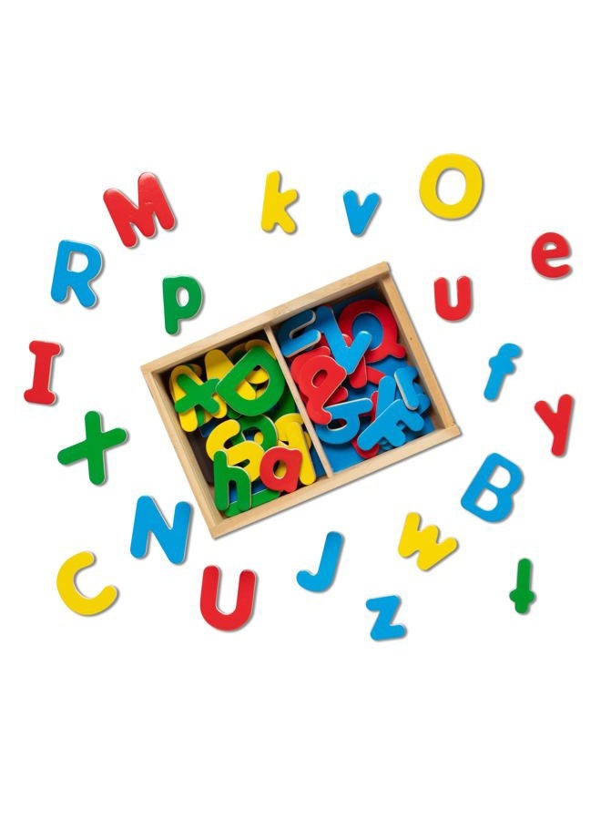 Melissa & Doug Magnetic Wooden Alphabet – 52 Uppercase and Lowercase Magnetic Letters in a Sturdy Storage Case – Educational Literacy Toy for Kids Ages 3+ | MD448 - Image 5