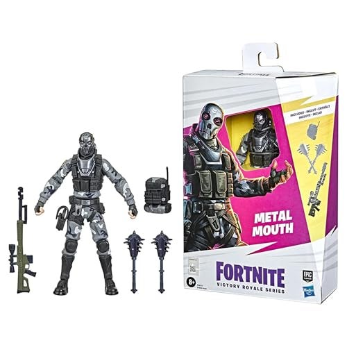 FORTNITE تمثال عمل معدني ميتال ماوث من سلسلة فيكتوري رويال من فورتنايت مع ملحقات - للأعمار من 8 سنوات وما فوق، 6 بوصات - Image 2