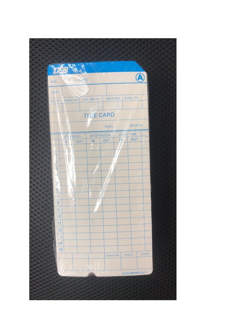 DSB - DSB 100PCS Time Cards Time Cards Monthly Time Clock Cards for Employee Payroll Recorder for Time Clock - Image 1