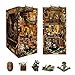 STRUCWOOD DIY Book Nook Kit Pirate 3D Wooden Miniature Puzzles with LED Light Dollhouse Model Craft Kits for Adults Bookshelf Insert Decor Gifts for Adults New World Ship SQ36 - Image 2