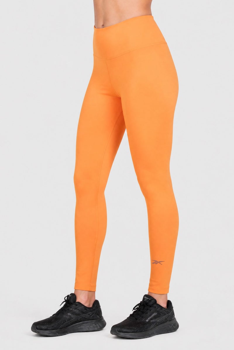 Reebok Women Sportswear Fit Training 7/8 Tights, Orange - Image 5