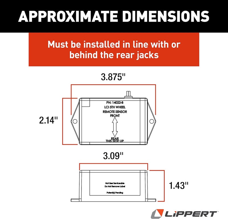 Lippert Components 232201 Auto Level Remote Rear Sensor for RVs - Image 2