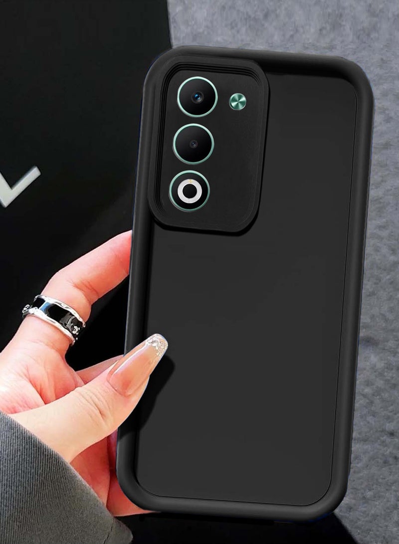 دبليو تيك غطاء حماية كامل من السيليكون السائل الناعم Oppo A5 5G 2025 مع حواف مرتفعة وحماية للكاميرا (MCRPSN) - أسود - Image 2