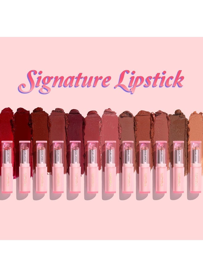 moira Signature Lipstick (008, Hibiscus) - Image 2